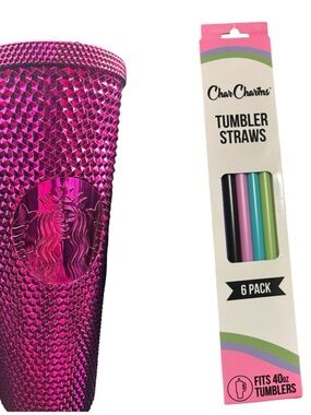 Starbucks Metallic Fuchsia Studded Tumbler